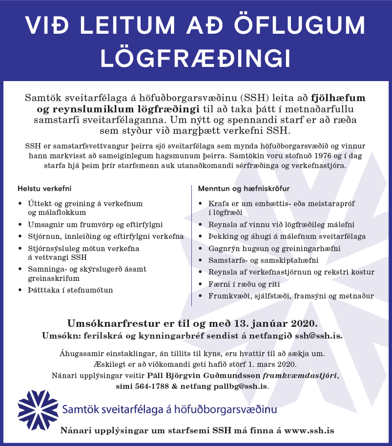 SSH logfraedingur auglysing